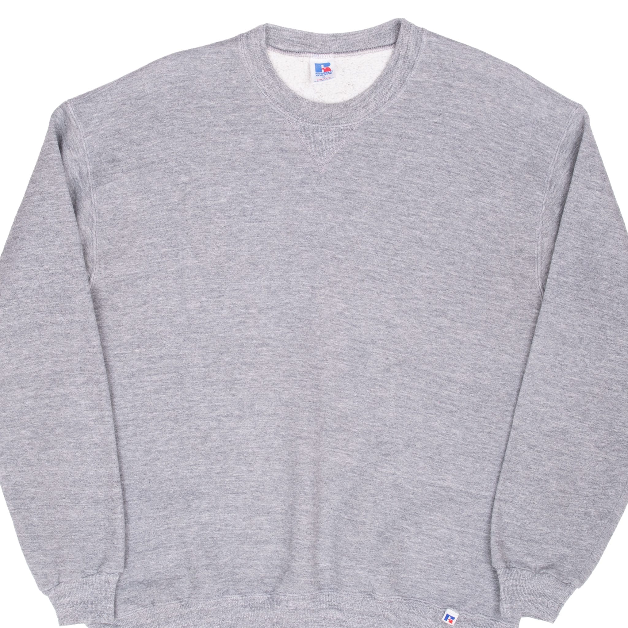 Vintage Russell Athletic Blank Grey Sweatshirt 1980S Size XL Made In Usa