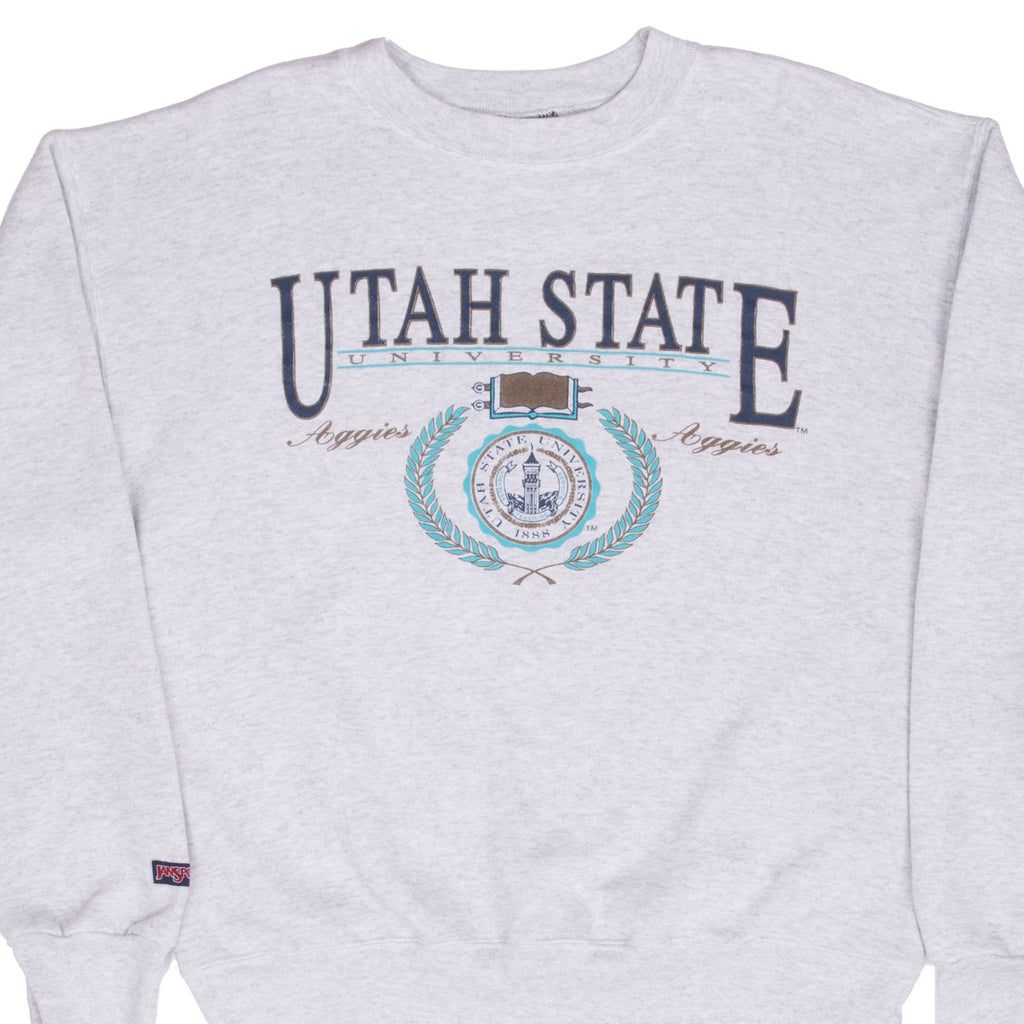 Vintage Ncaa Utah State Aggies 1990S Jansport Sweatshirt Size Large Made In Usa