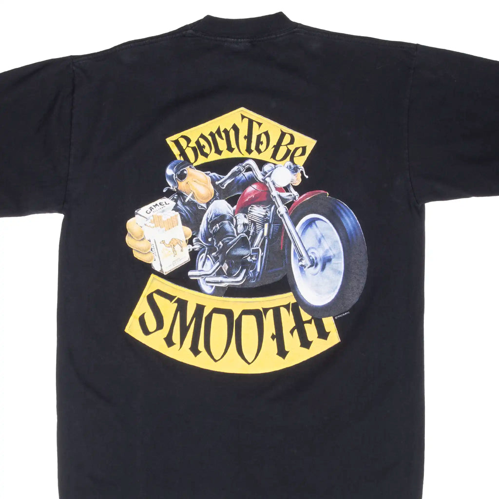 Vintage Camel Born To Be Smooth 1992 Pocket Tee Shirt Size Large Made In Usa