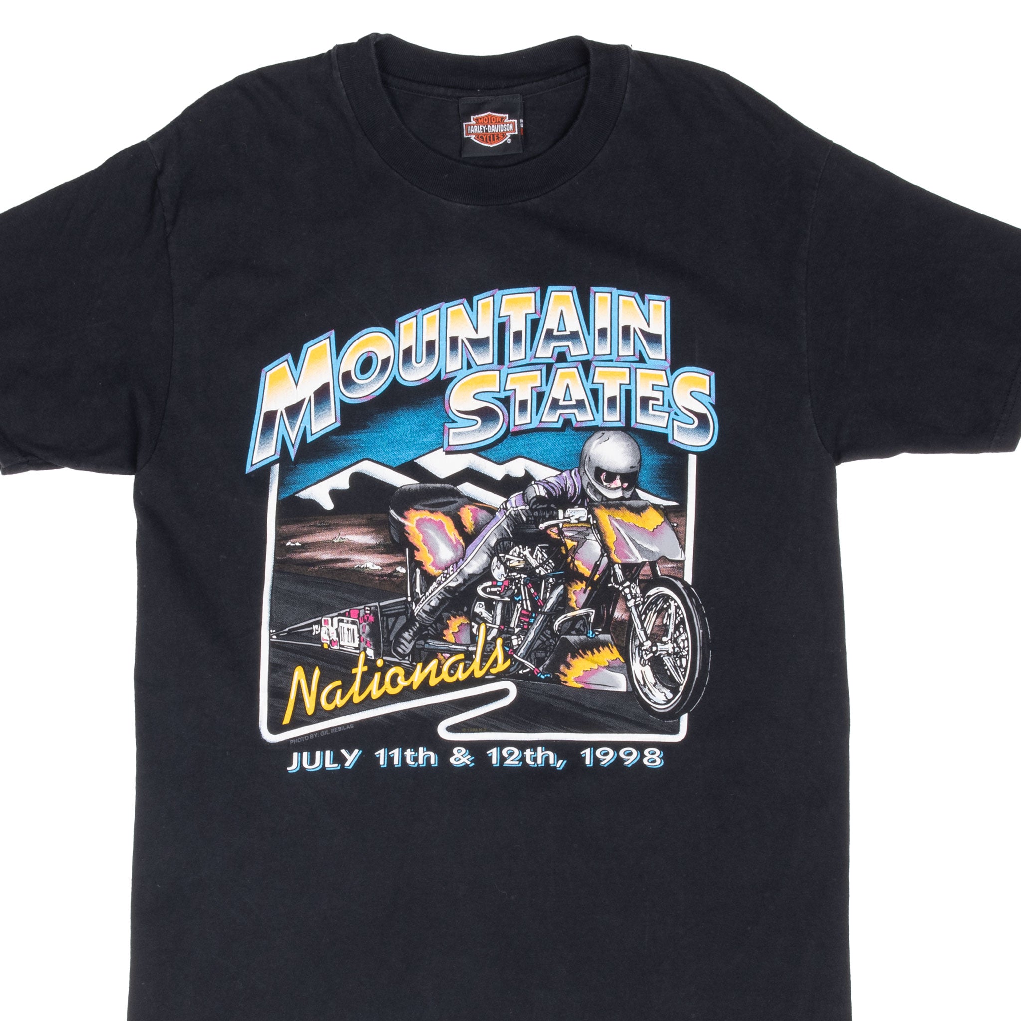Vintage Harley Davidson Mountain States Nationals Tee Shirt 1998 Size Medium