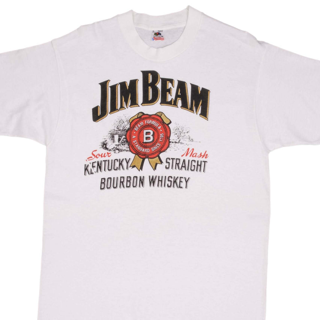 Vintage Jim Beam Bourbon Whiskey 1990S Tee Shirt Size Large Made In USA