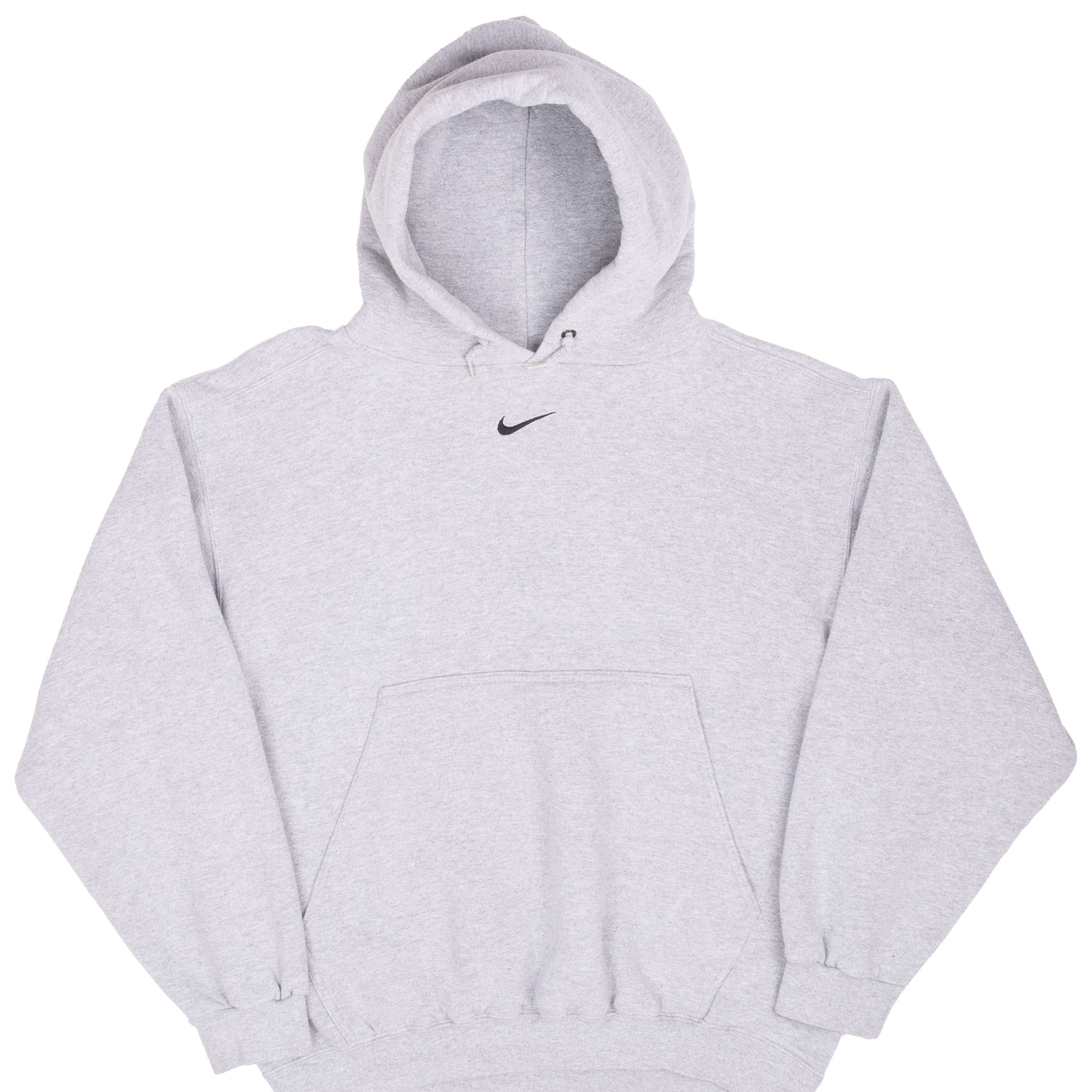 VINTAGE NIKE CENTER SWOOSH GREY TRAVIS SCOTT HOODIE SWEATSHIRT 1990S LARGE