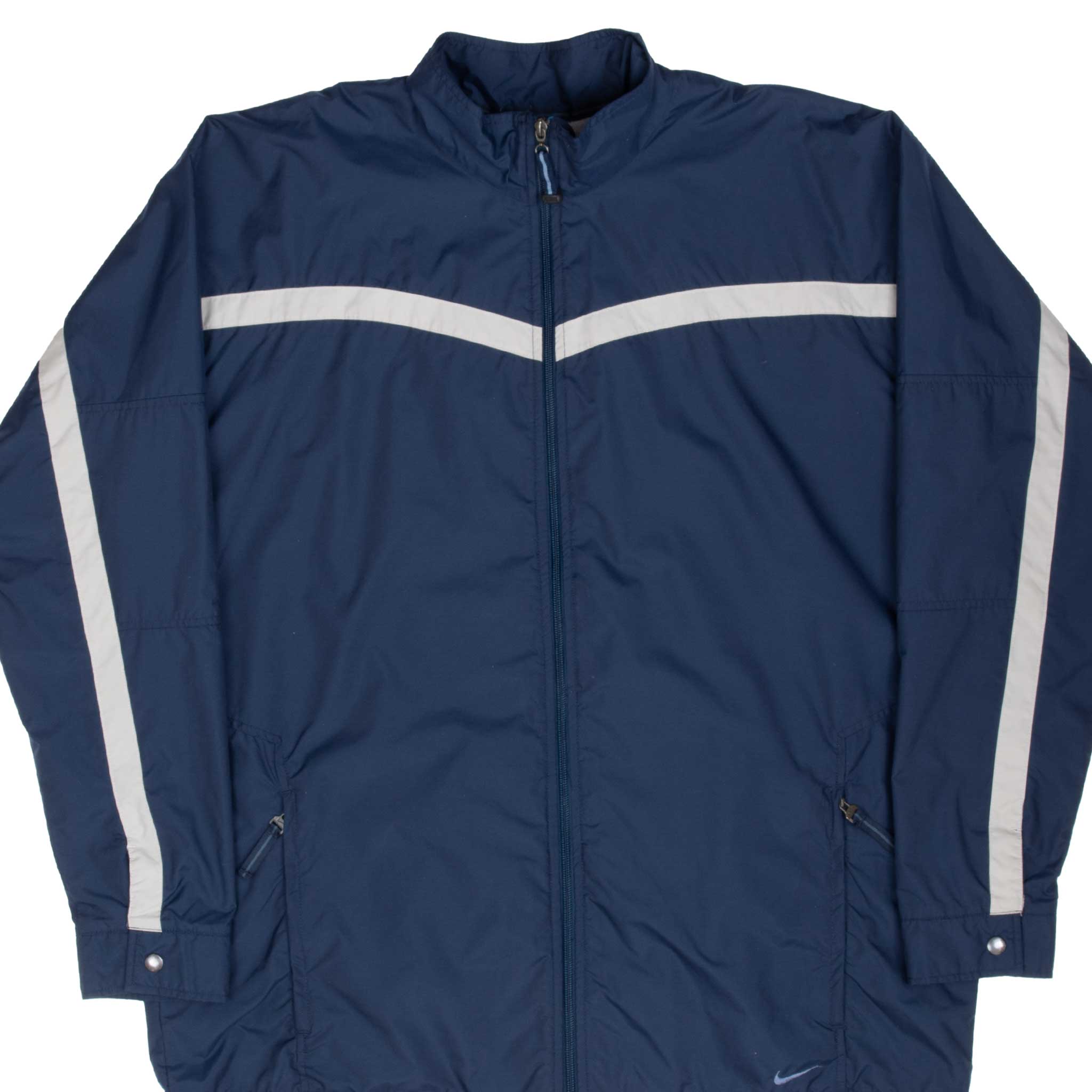 Vintage Nike Navy Blue Windbreaker Jacket 2000S Size XL