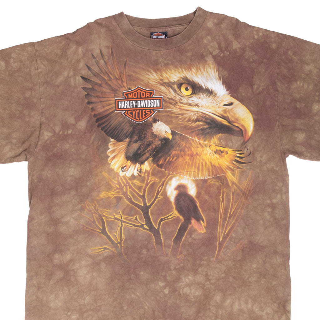 Vintage Harley Davidson Eagle Ocean City Maryland 1998 Tee Shirt Size XL Made In Usa With Single Stitch Sleeves