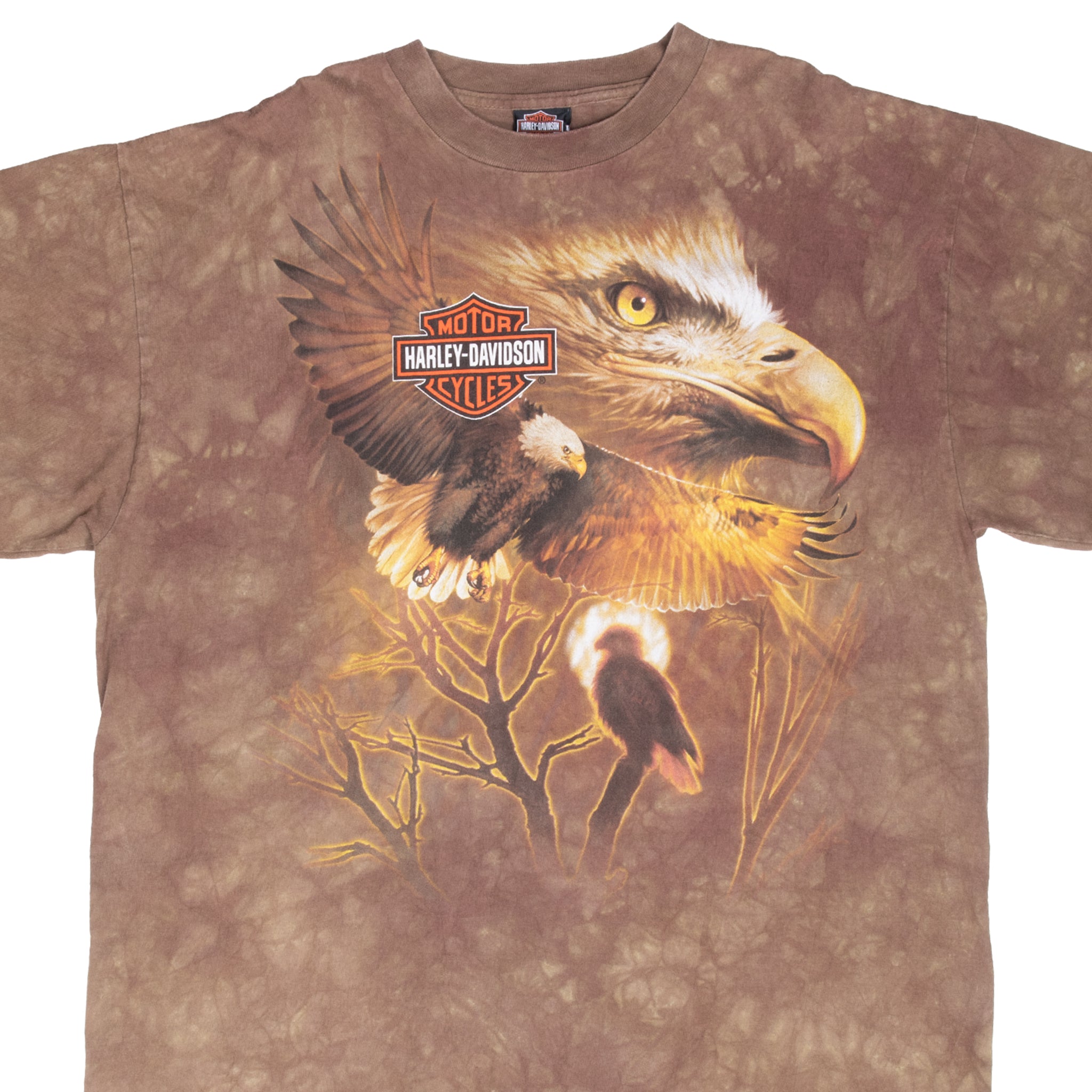 Vintage Harley Davidson Eagle Ocean City Maryland 1998 Tee Shirt Size XL Made In Usa With Single Stitch Sleeves