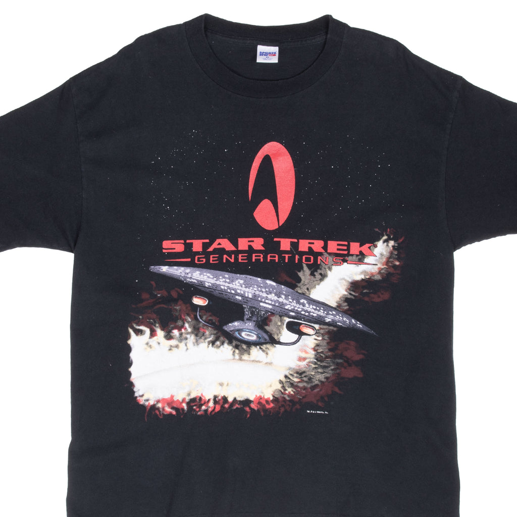 Vintage Star Trek Generations Tee Shirt 1994 Size XL With Single Stitch Sleeves