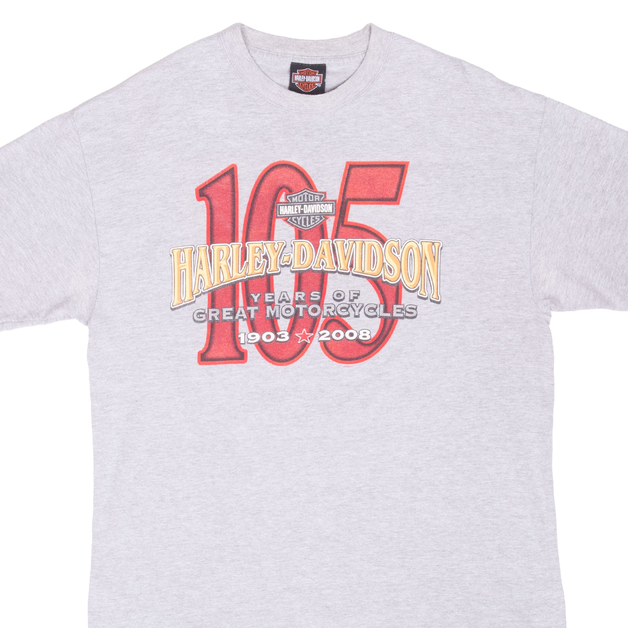 Vintage Harley Davidson 105 Years Anniversary Tee Shirt 2008 Size Large