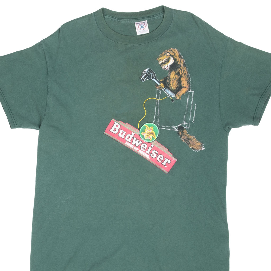 VINTAGE BUDWEISER FERRET FROGS TEE SHIRT 1998 SIZE LARGE