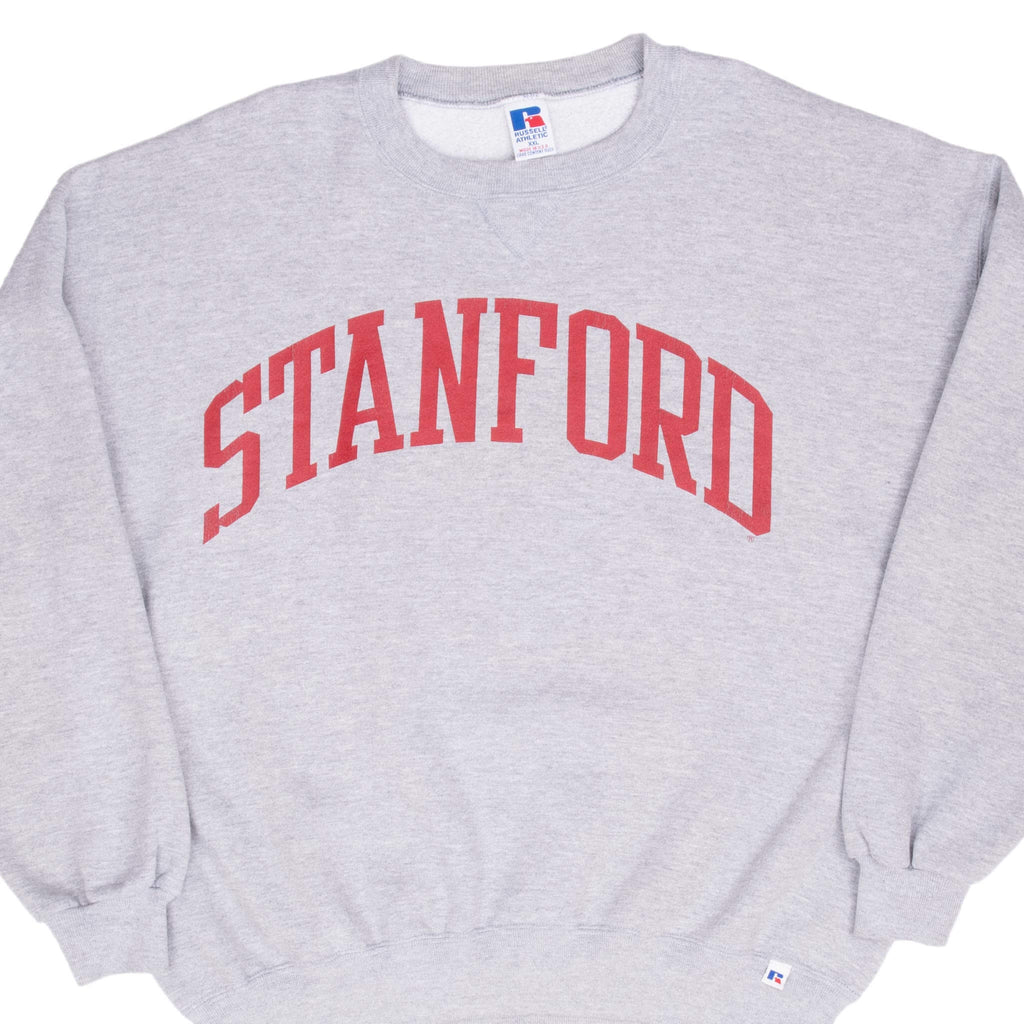 Vintage Stanford Grey Russell Crewneck Sweatshirt 1990S Size 2XL Made In USA