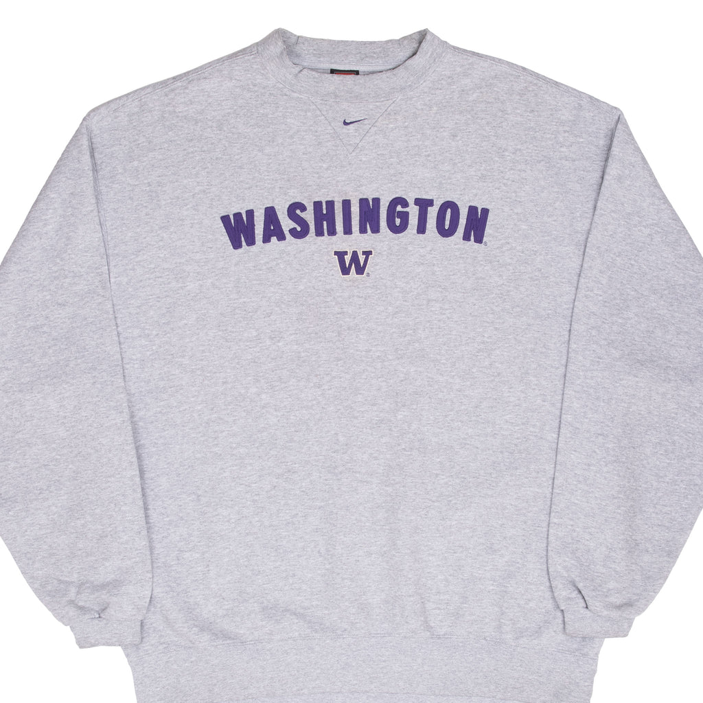 Vintage Ncaa Nike Washington Huskies Center Swoosh Sweatshirt 1990S Size Large
