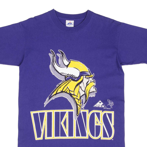 Vintage NFL Minnesota Vikings 1993 Tee Shirt Size Medium Made In Usa With Single Stitch Sleeves