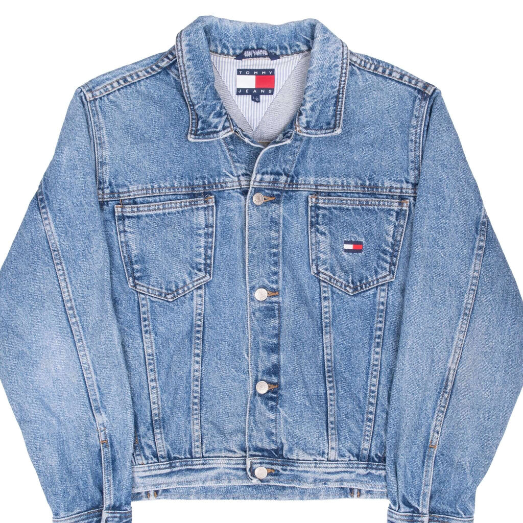 Vintage Tommy Hilfiger Blue Denim Jacket 1990S Size Large