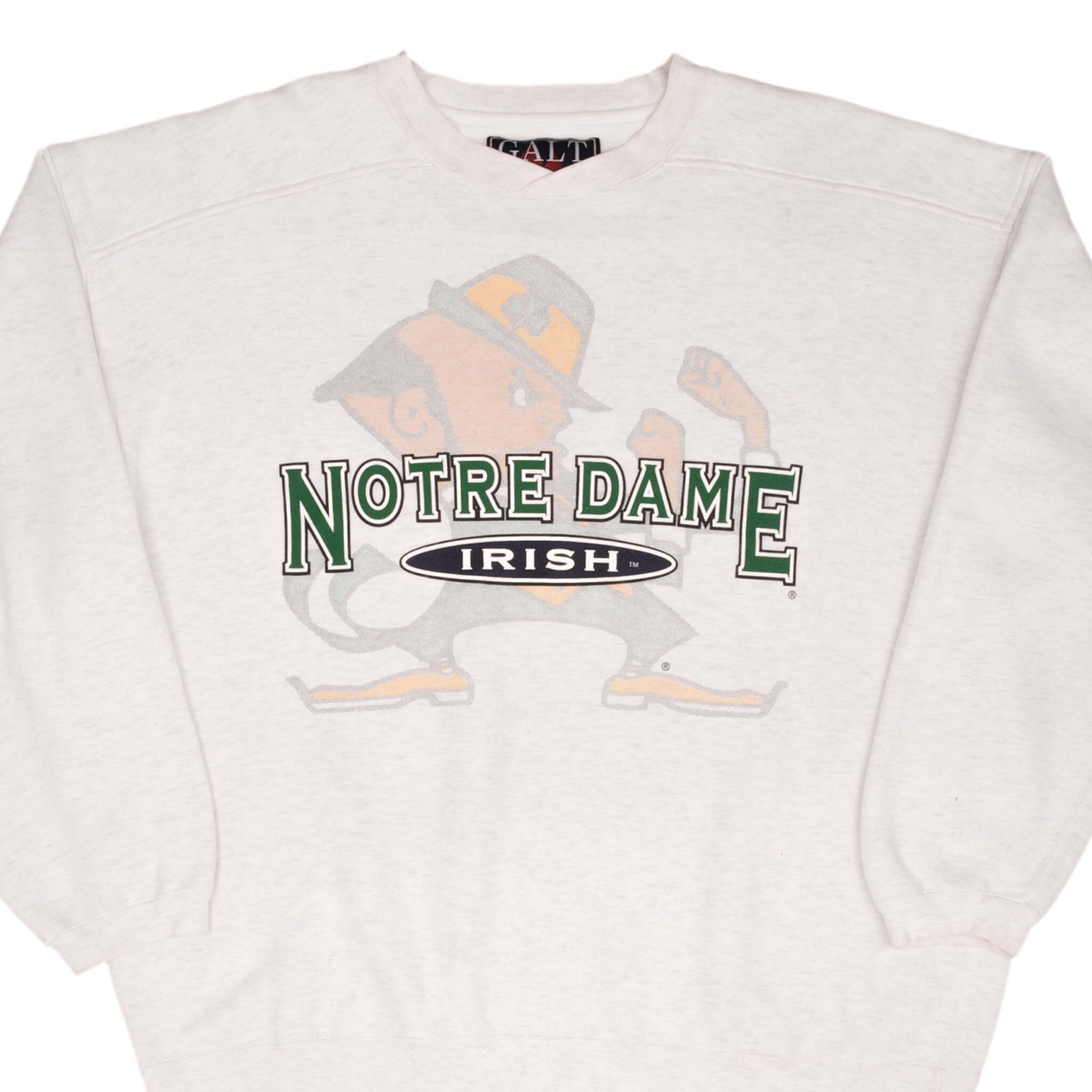 Vintage Ncaa Notre Dame University Fighting Irish Sweatshirt 1990S Size XL