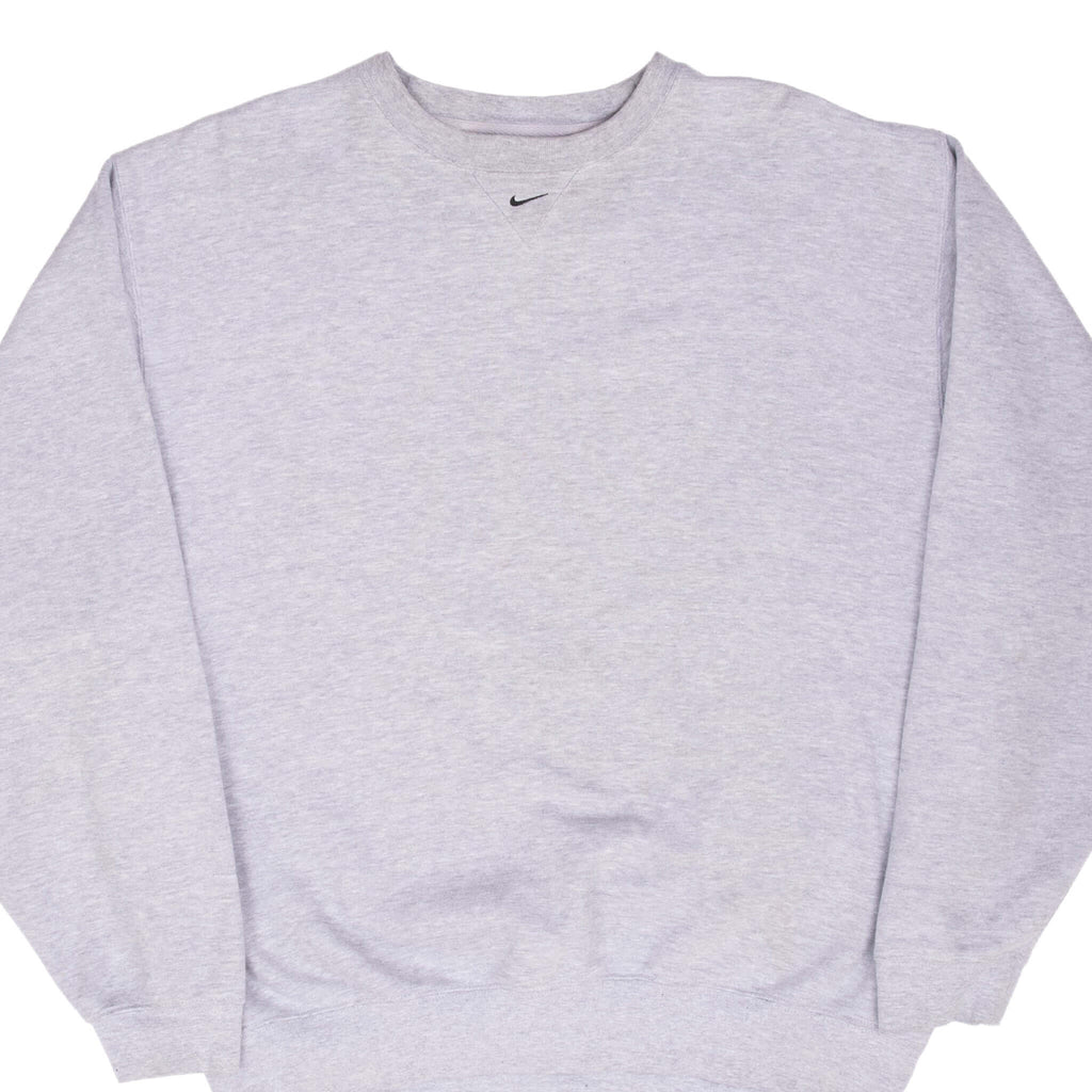 Vintage Nike Center Swoosh Grey Crewneck Sweatshirt 2000S Size Large
