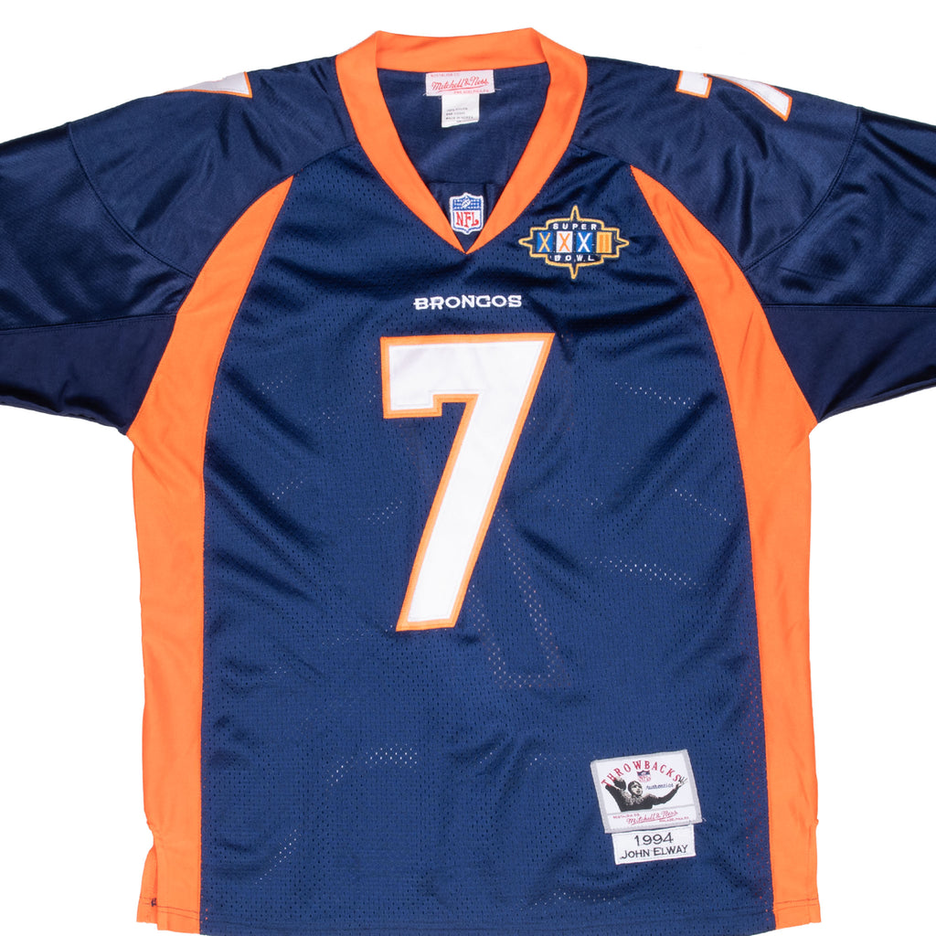 Vintage Nfl Denver Broncos Elway #7 Super Bowl XXXII Mitchell&amp;Ness Jersey 1994 Size 48