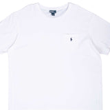 Vintage Polo Ralph Lauren White Pocket Tee Shirt 1990S Size 2XL