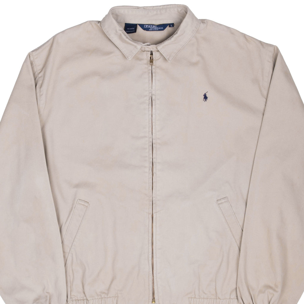 Vintage Ralph Lauren Beige Harrington Golf Jacket 1990S Size Large Made In USA