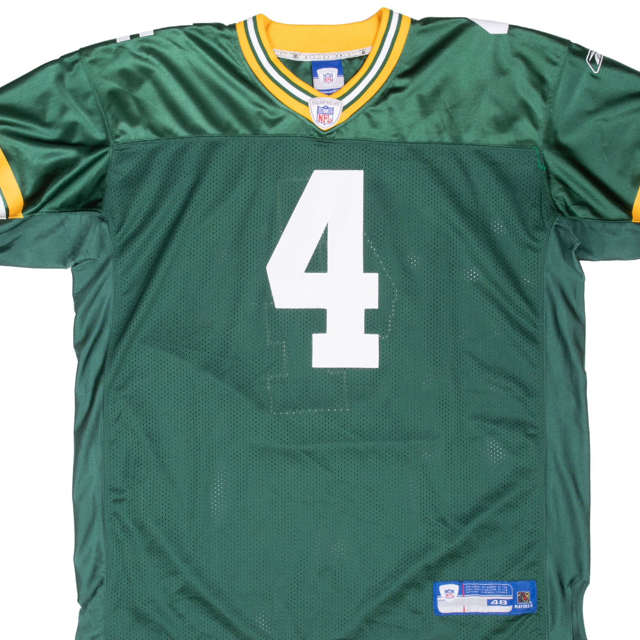 Vintage Nfl Green Bay Packers Brett Favre #4 Reebok On Field Jersey 2000S Size 48