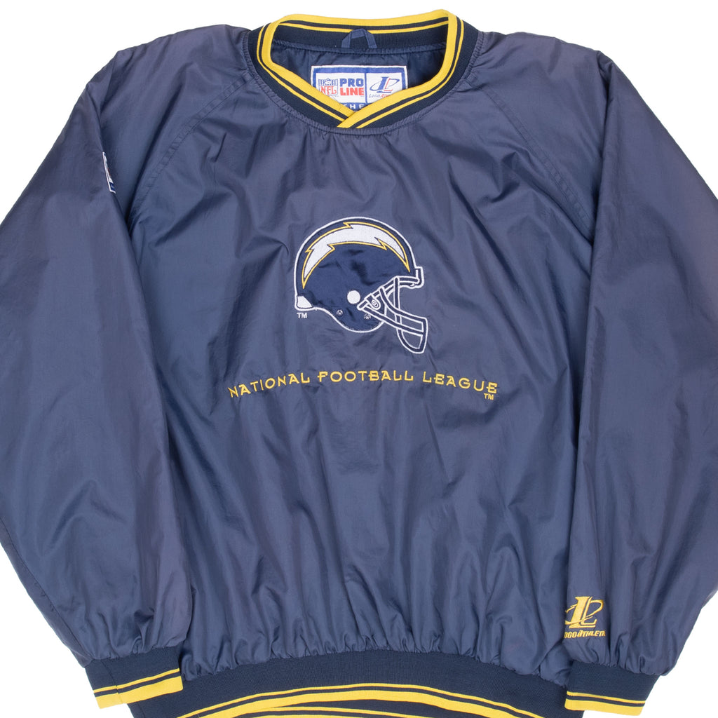 Vintage Nfl San Diego Chargers Pullover Windbreaker Jacket 1990S Size XL