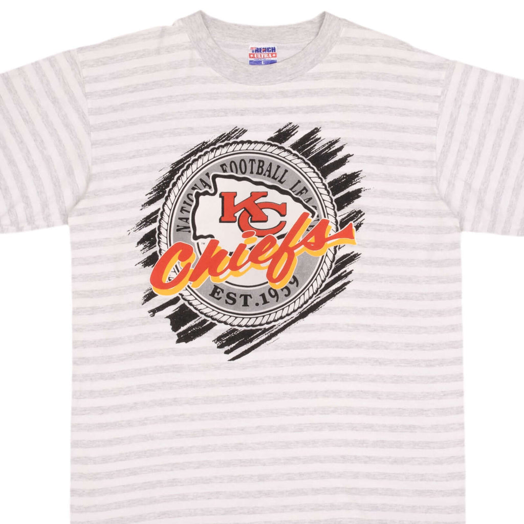 Vintage NFL Kansas City Chiefs 1990S Tee Shirt Size Large Made In USA With Single Stitch Sleeves