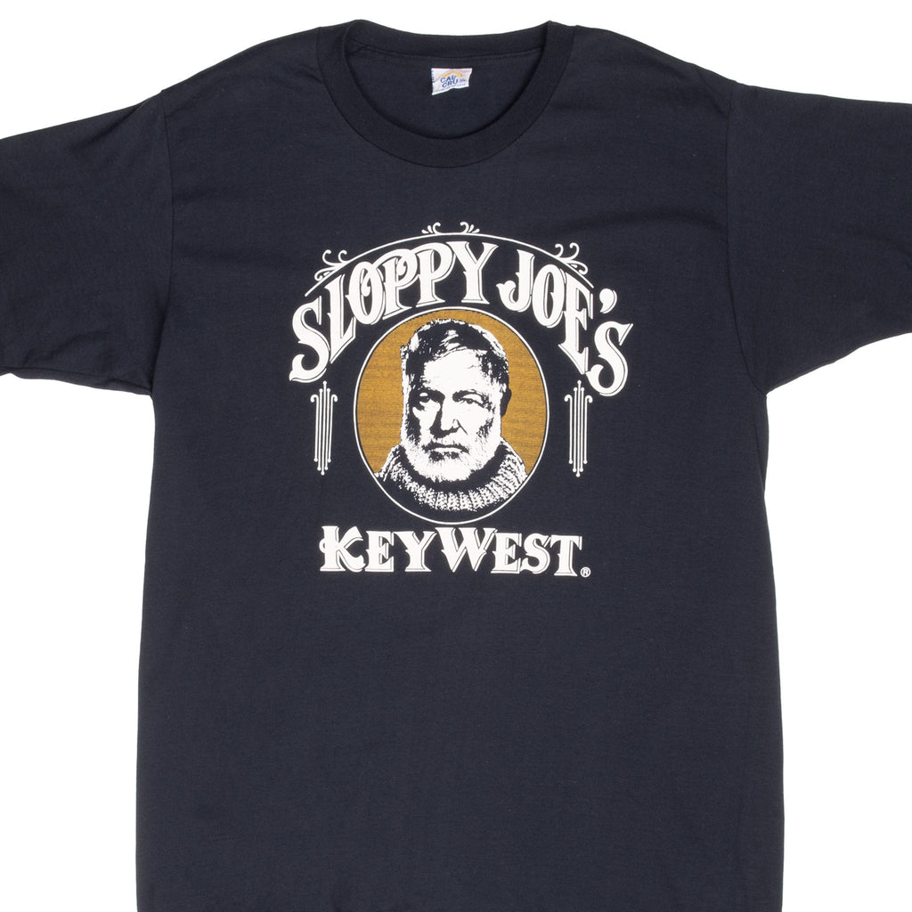 Vintage Sloppy Joe's Bar Key West Tee Shirt 1990S Size Large Made In USA With Single Stitch Sleeves
