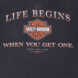 Vintage Harley Davidson Life Begins Tee Shirt 2003 Size Large Made In Usa