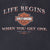 Vintage Harley Davidson Life Begins Tee Shirt 2003 Size Large Made In Usa