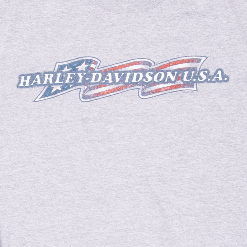 Vintage Harley Davidson Brooklyn Long Sleeve Tee Shirt 2007 Size Large Made In Usa