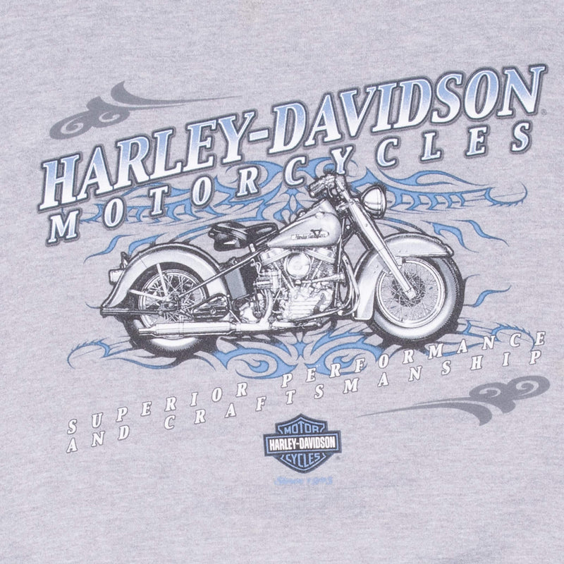 Vintage Harley Davidson Hampton New Hampshire 2003 Grey Sweatshirt Size XL
