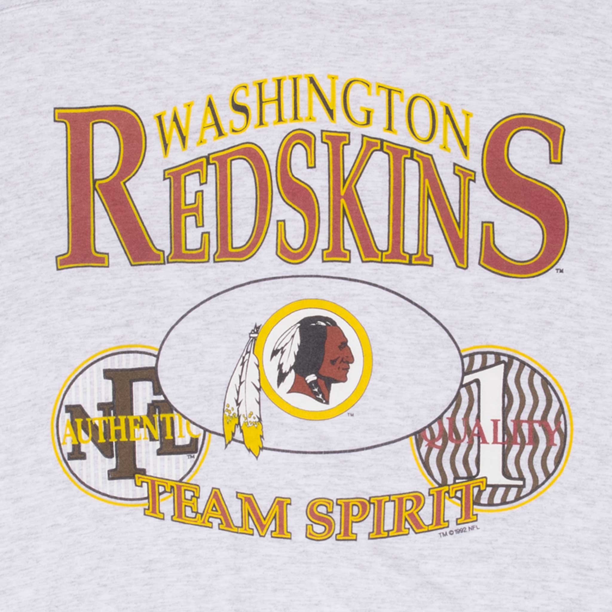 Vintage Nfl Washington Redskins 1992 3/4 Sleeves Tee Shirt Size XL Made In Usa