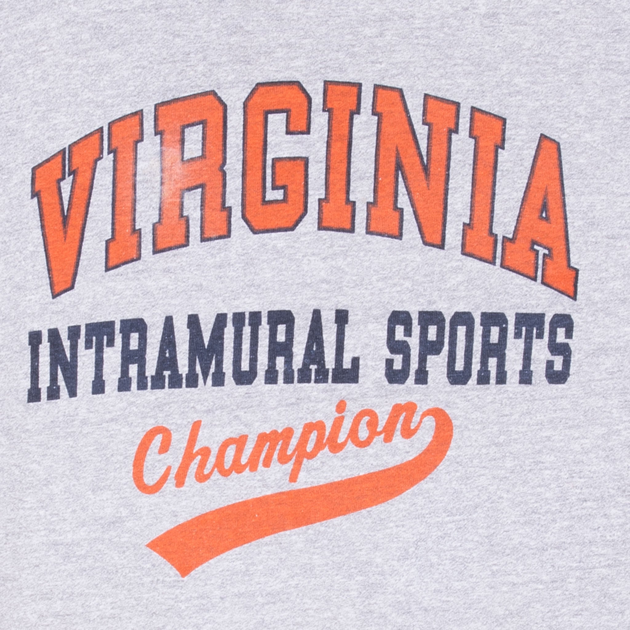 Vintage Champion Virginia Intramural Sports Tee Shirt Early 1980S Size Large Made In Usa With Single Stitch Sleeves