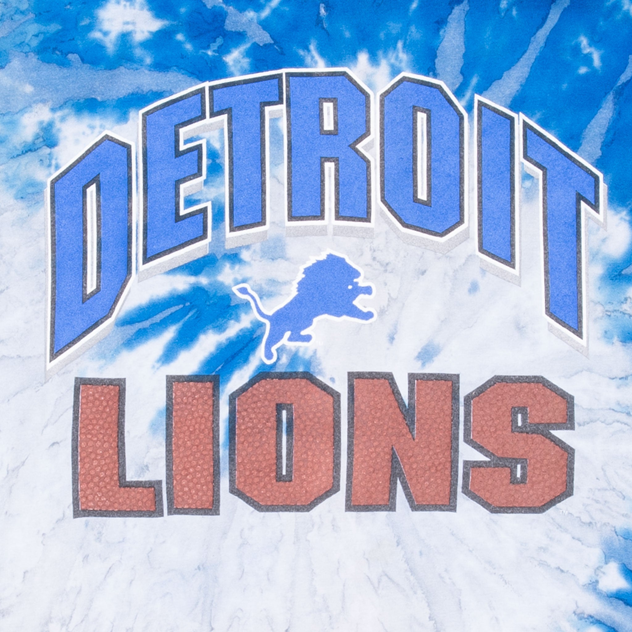 VINTAGE NFL DETROIT LIONS TIE DYE TEE SHIRT 1990S MEDIUM