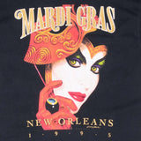 Vintage New Orleans Mardi Gras 1995 Nola Tee Shirt Size Large Made In Usa With Single Stitch Sleeves