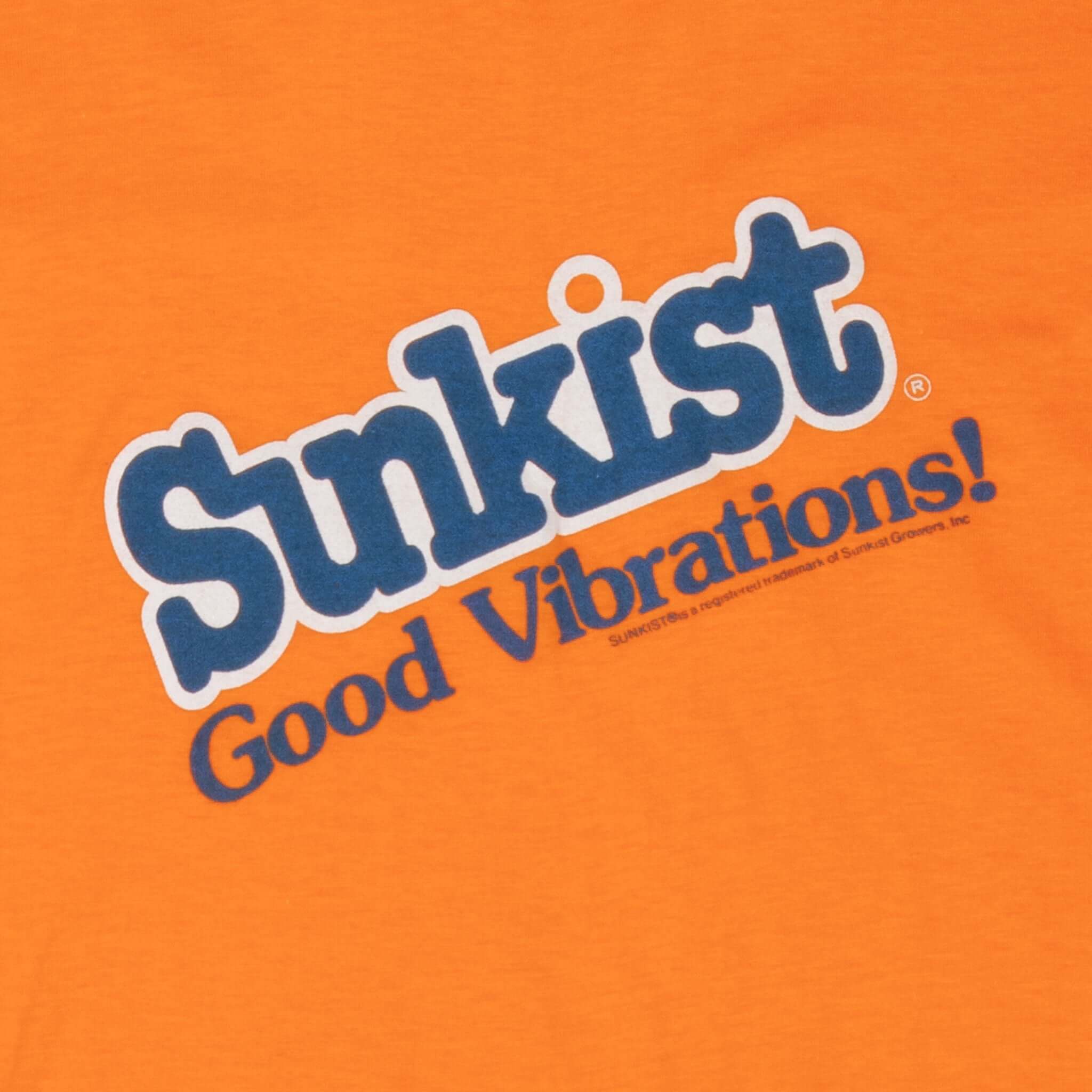 Vintage Sunkist Orange Soda 1980S Tee Shirt Size Medium Single Stitch Sleeves