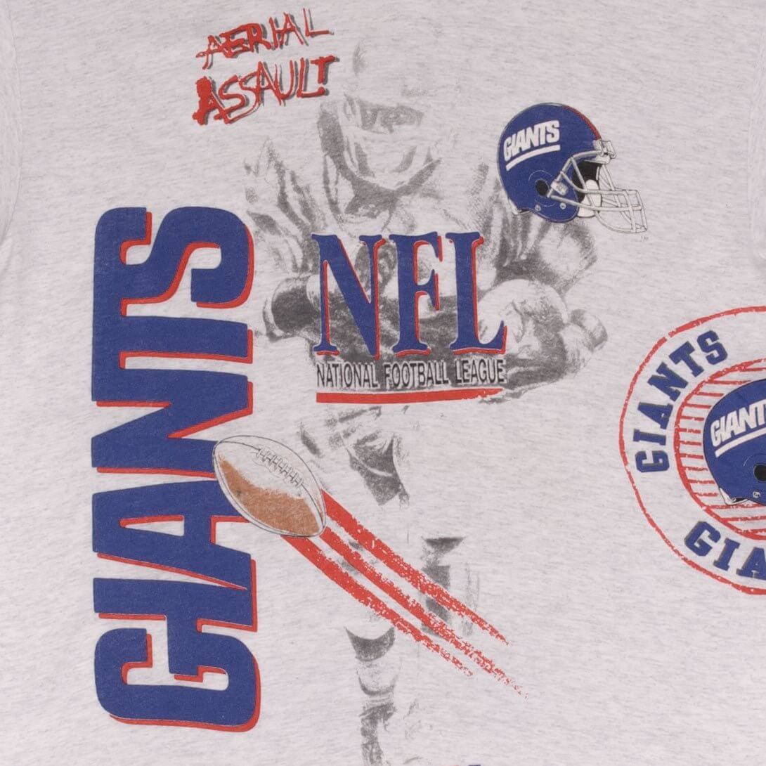 Vintage Nfl New York Giants All Over Print 1994 Tee Shirt Medium Made In USA With Single Stitch Sleeves