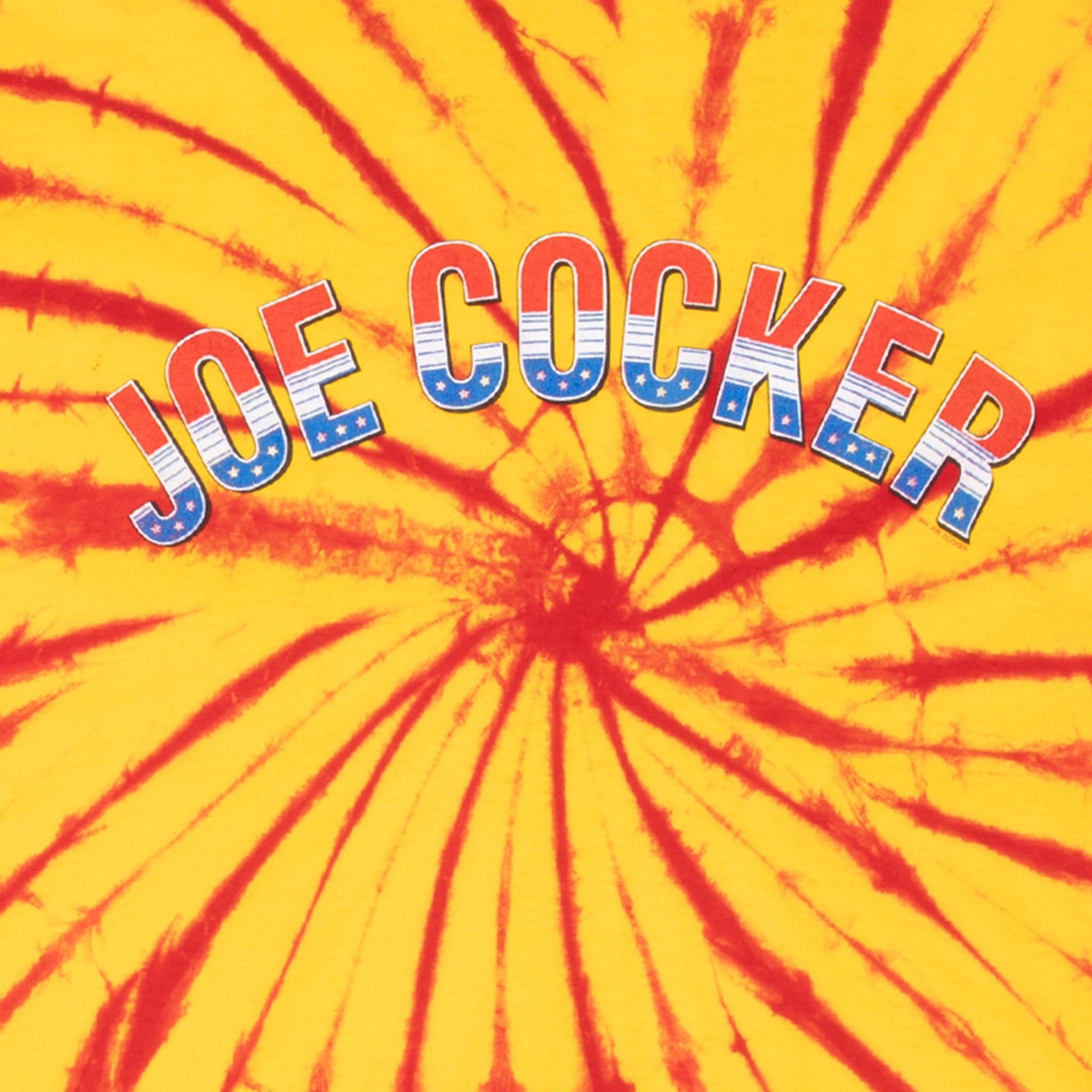 Vintage Joe Cocker World Tour 1994 Tie Dye Tee Shirt Size 2XL With Single Stitch Sleeves Made In Usa