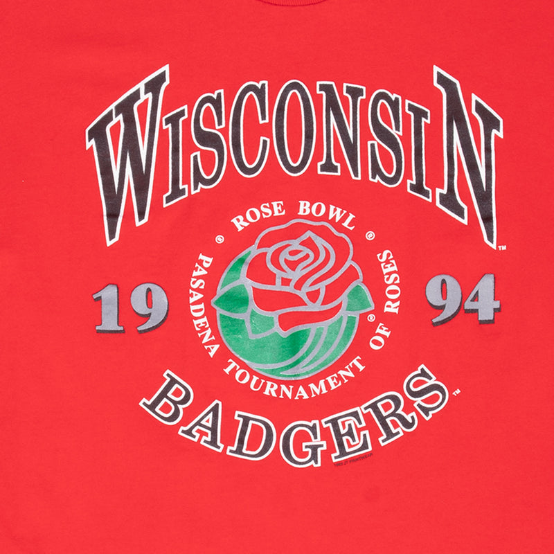 Vintage Ncaa Wisconsin Badgers Rose Bowl 1994 Tee Shirt Size XL Made In Usa