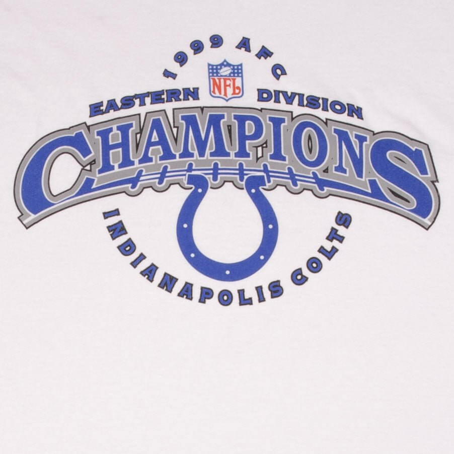 Vintage Nfl Indianapolis Cots Afc Champions 1999 Puma Tee Shirt Size Large