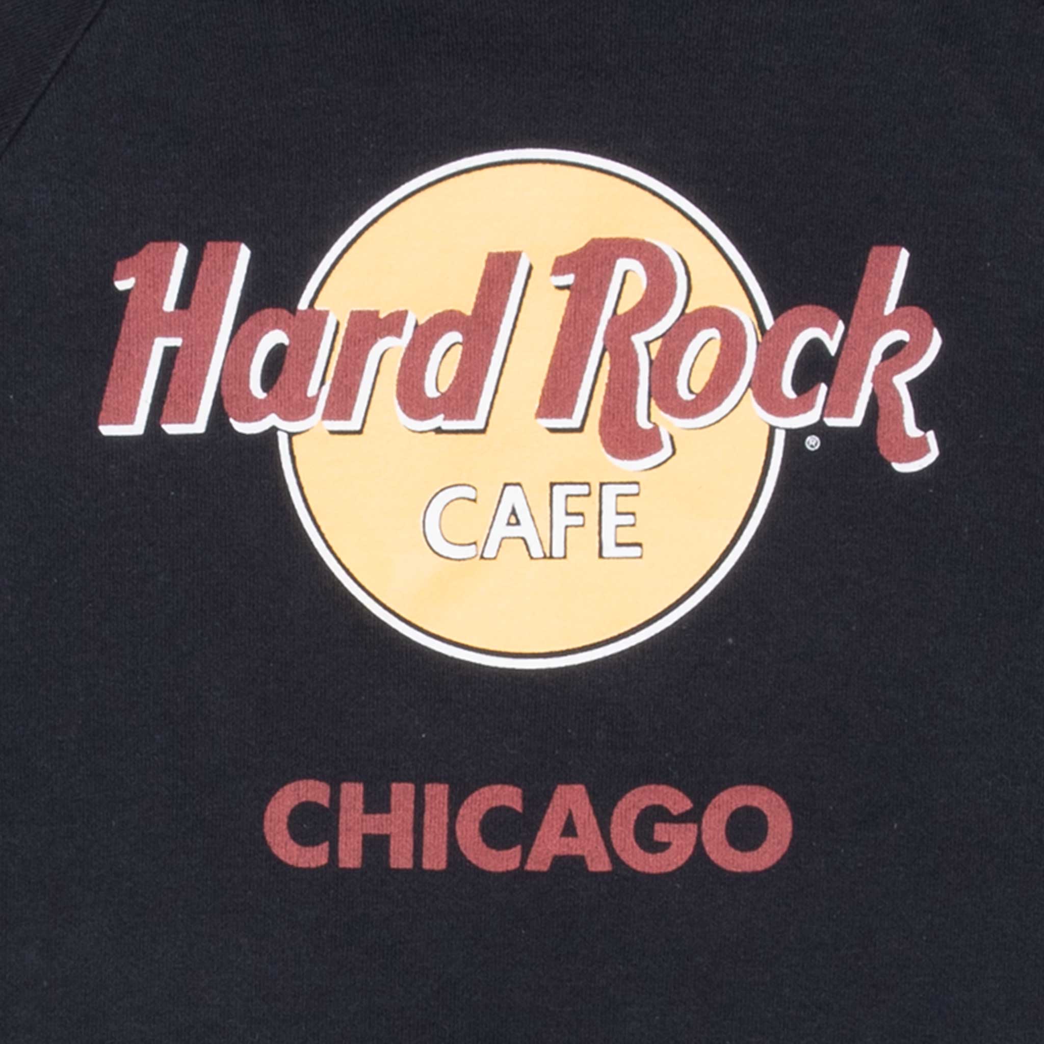 VINTAGE HARD ROCK CAFE CHICAGO BLACK SWEATSHIRT 1990S SIZE XL