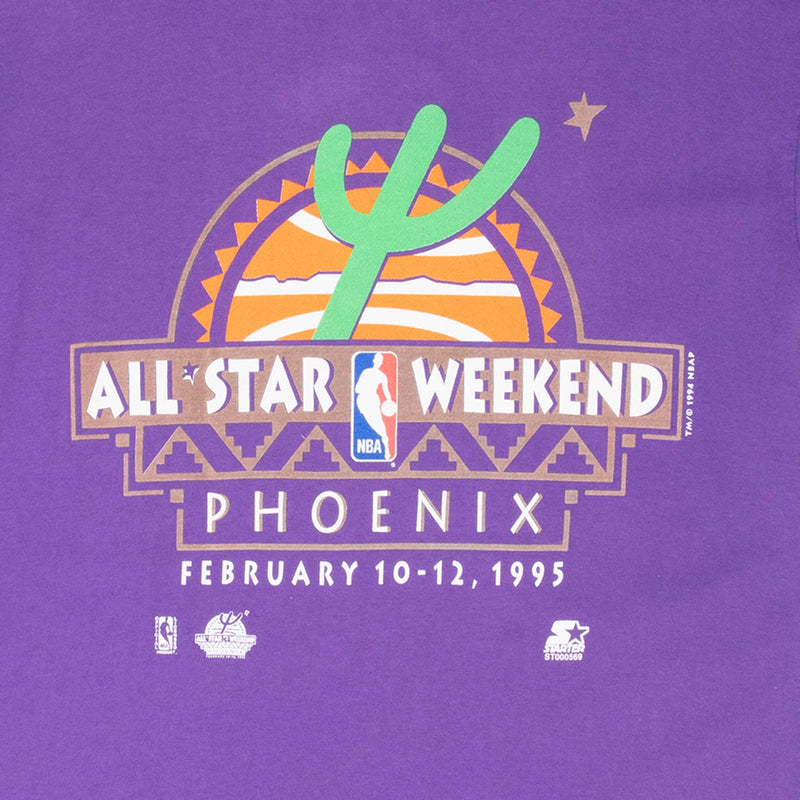 Vintage Nba Phoenix Suns All Star Weekend 1995 Purple Tee Shirt Size Large Made In Usa