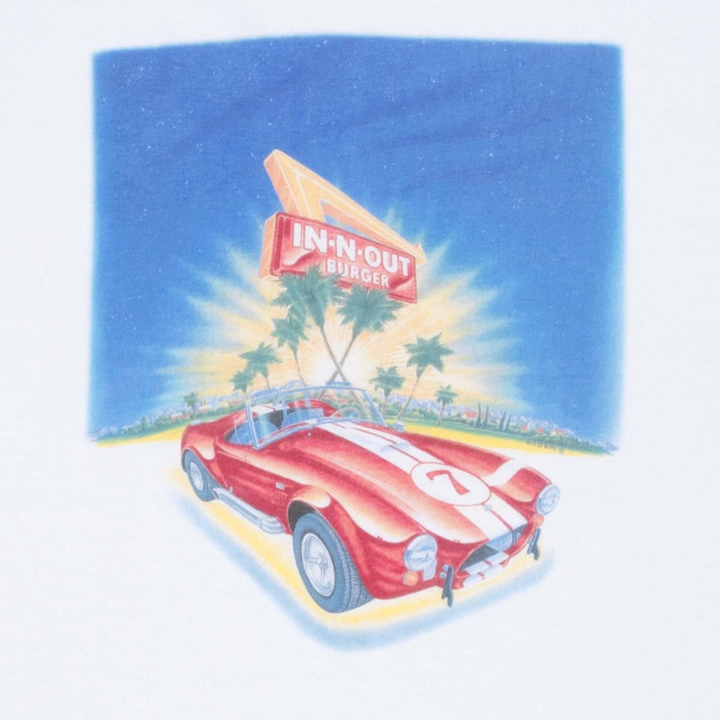 Vintage In N Out Burger California 1990S White Tee Shirt Size Large