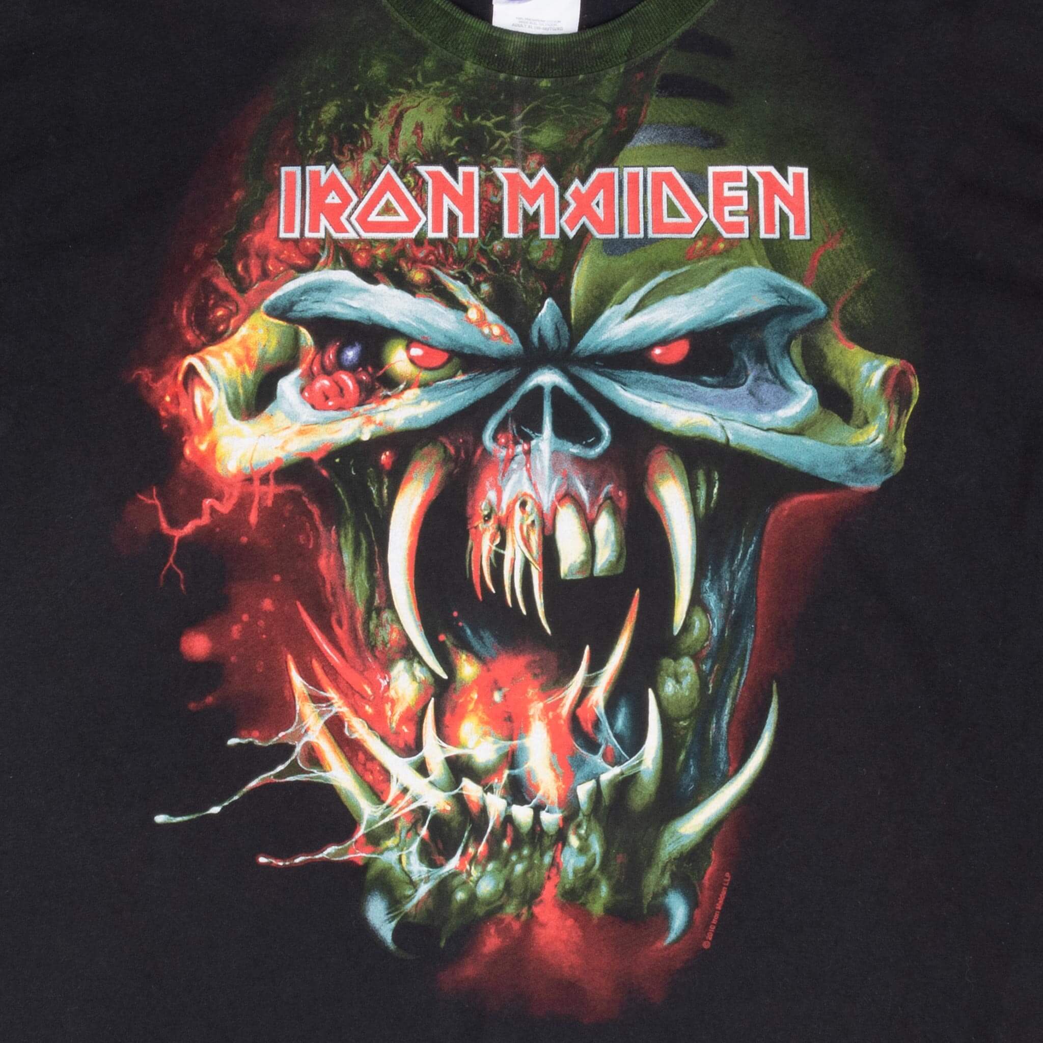 Vintage Iron Maiden The Final Frontier Tour 2010 Black Tee Shirt Size XL