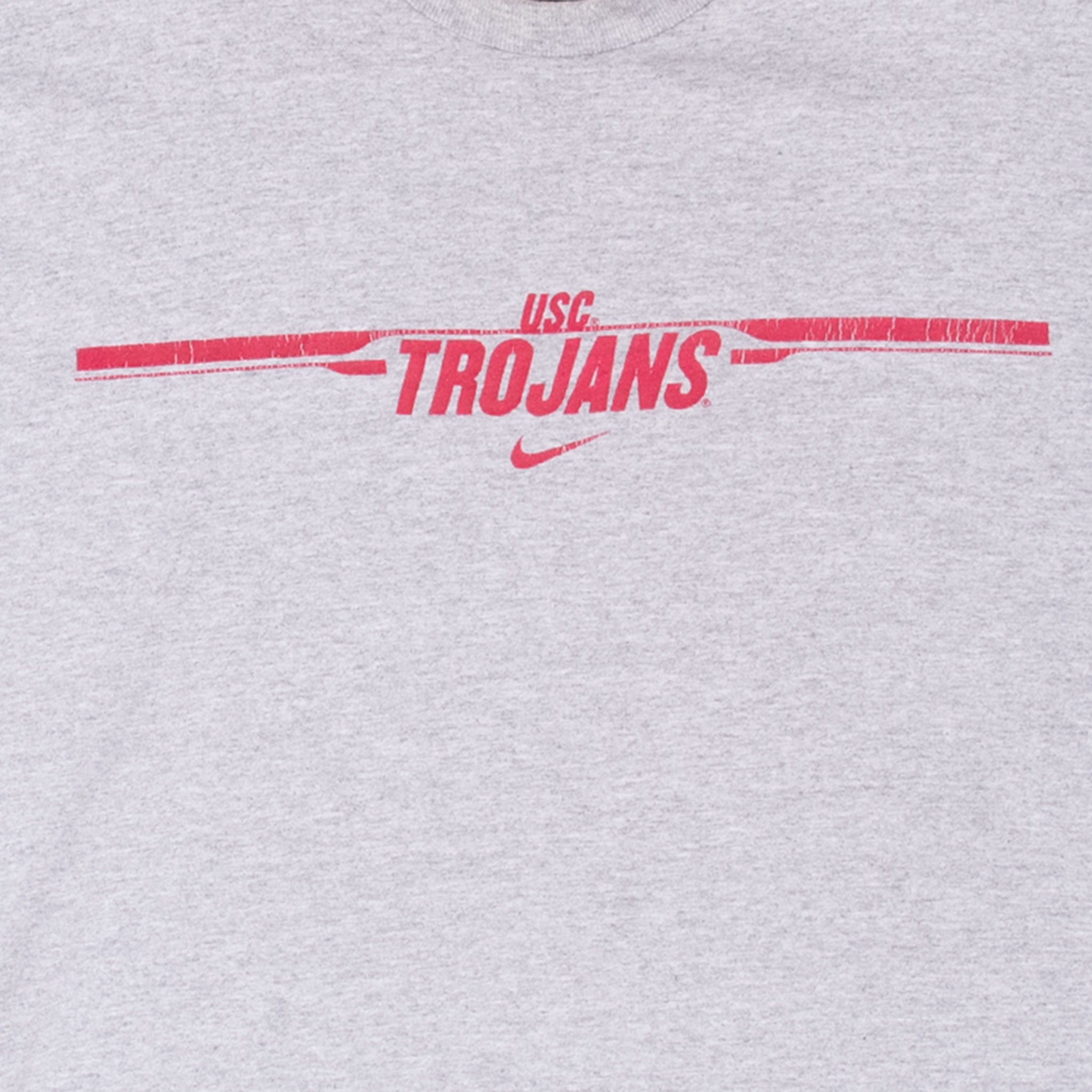 Vintage Usc Trojans Football Nike Swoosh Gray Tee Shirt 1990S Size XL