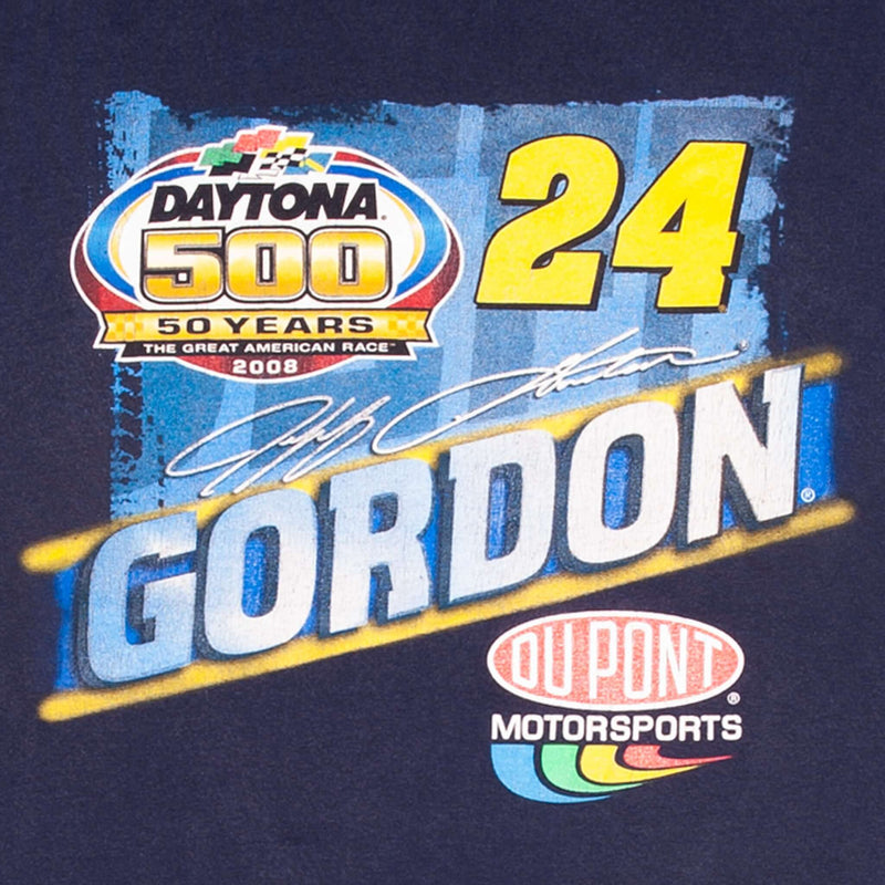 Vintage Nascar Jeff Gordon Dupont Dayton 500 2008 Tee Shirt Size XL