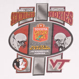 Vintage Fsu Seminoles Vs Virginia Tech Hokies Gator Bowl 2002 Tee Shirt Size 2XL