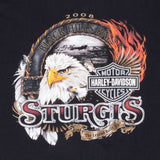 Vintage Harley Davidson Sturgis 2008 Tee Shirt Size Large Made In Usa