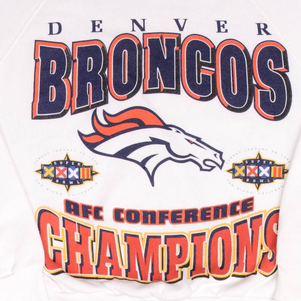 Vintage Nfl Denver Broncos AFC Champions 1997 Sweatshirt Size Large