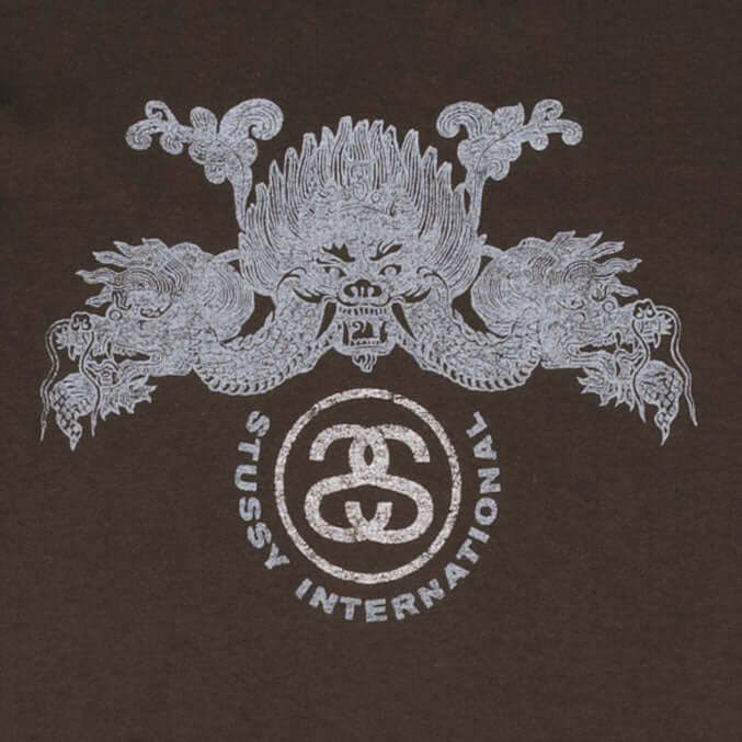 Vintage Stussy Dragon Tee Shirt 1990S Size Large Made In Usa With Single Stitch Sleeves