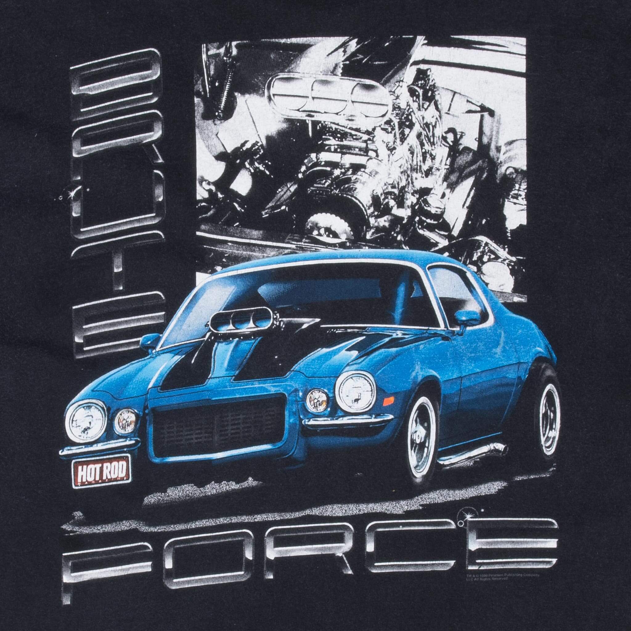 Vintage Hot Rod Magazine Brute Force 1999 Tee Shirt Size 2XL Made In Usa