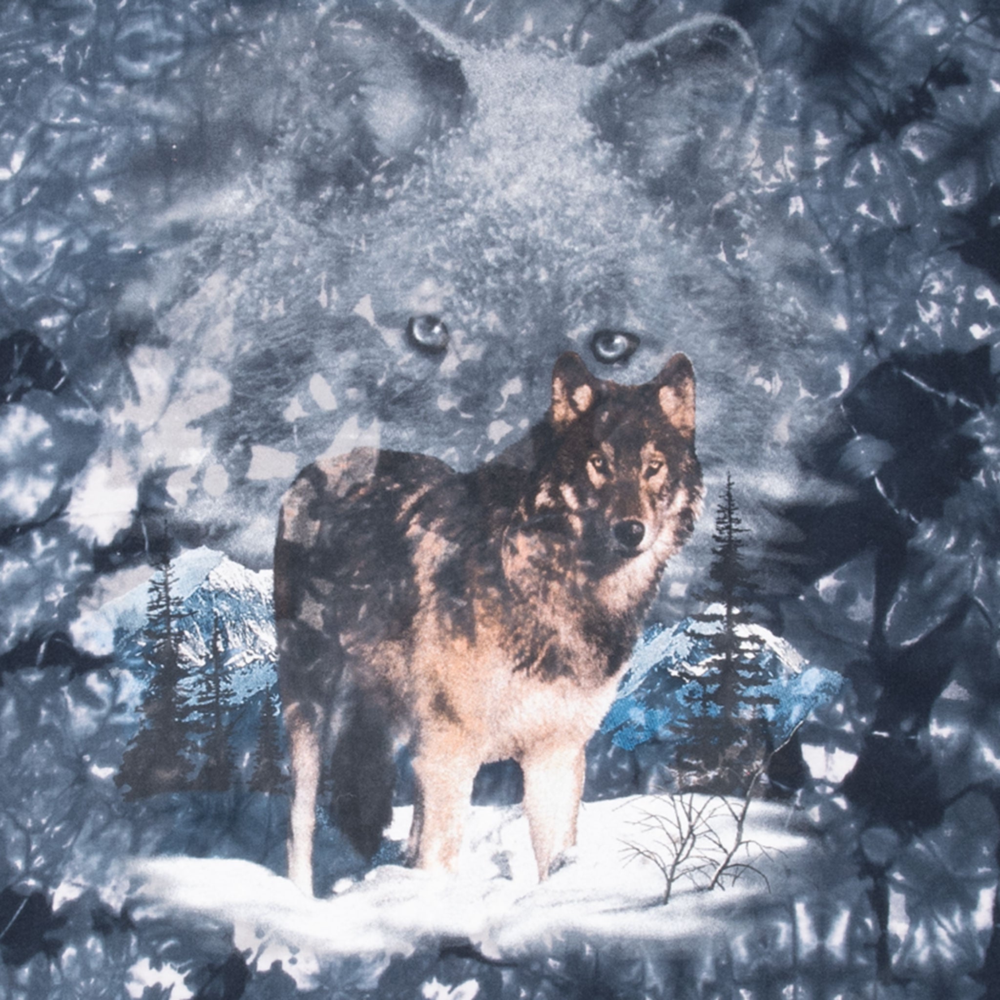 Vintage Animal Print Wolf Tie Dye Tee Shirt 1990S Size XL